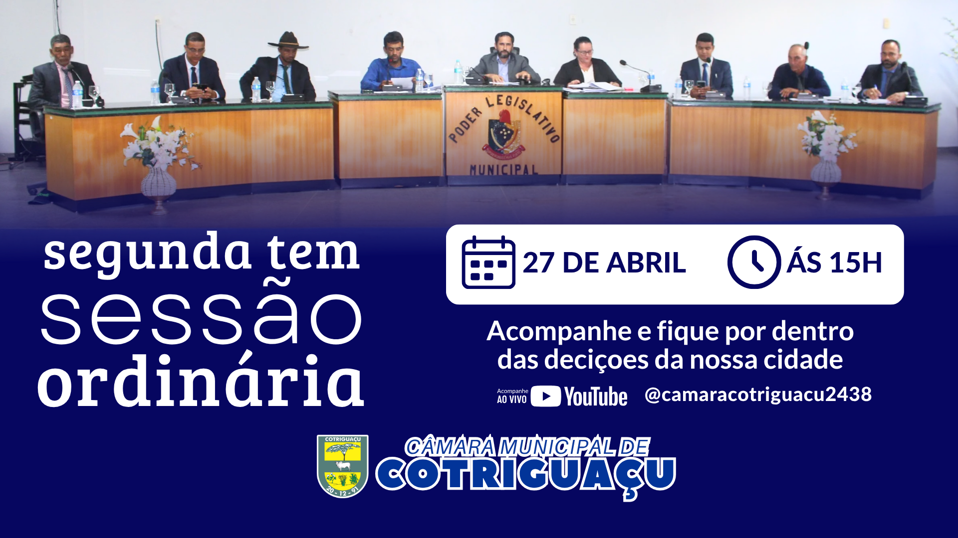 Câmara de Cotriguaçu realiza 6ª Sessão Ordinária nesta segunda-feira com transmissão ao vivo